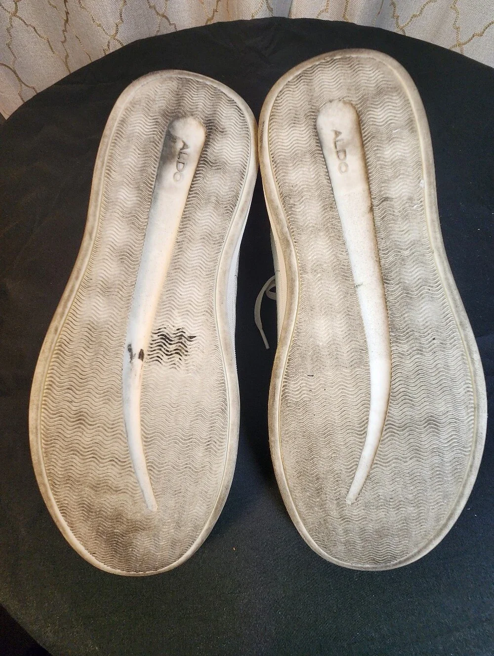 Aldo White Leather Low-Top Sneakers